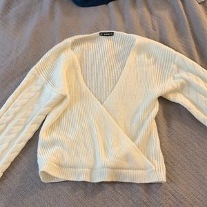 White cropped sweater